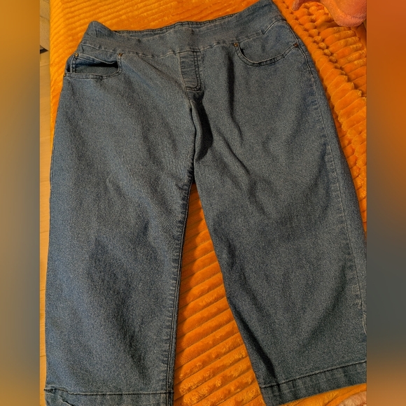 Time and Tru Women's Denim Capris - Medium Blue - Picture 6 of 7